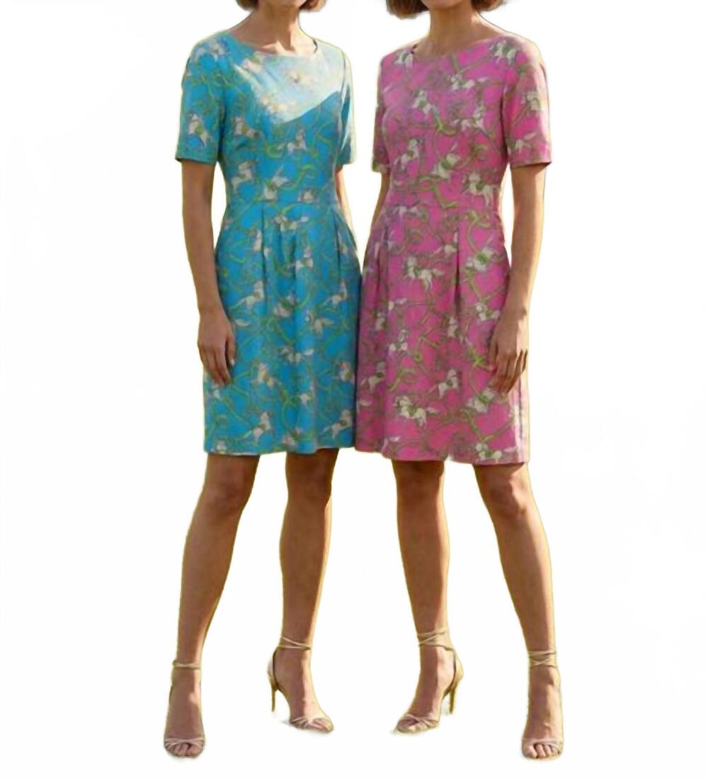 NEW TABI women’s horse pattern dress in blue